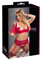 Cottelli Plus Size - variabilní dvojice spodního prádla (červená) - 90E/XL