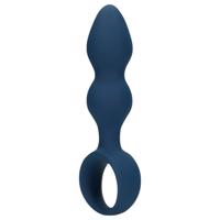 Loveline - anální dildo s kroužkem - střední (modrá)