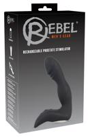 Rebel - akumulátorový prostatický vibrátor s penisem (černý)