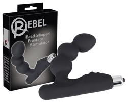 Rebel - masážní vibrátor na prostatu s kuličkami (černý)