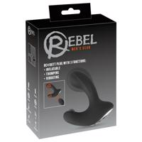 Rebel RC - dobíjecí, rádio ovládaný anál plug s vibrací (černý)