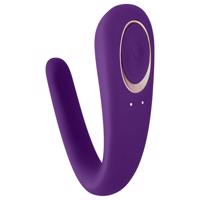 Satisfyer Double Classic - vodotěsný párový vibrátor s akumulátorem (fialová)