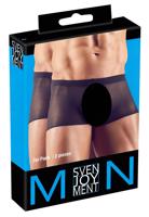 Svenjoyment - průhledné boxerky set - černé (2 díly) S-L
