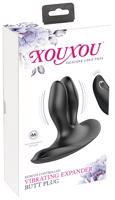 XOUXOU - akumulátorový dvouramenný anální vibrátor (černý)